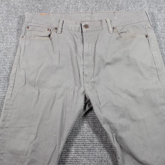 Levi’s 513 Jeans Mens 38x30 Gray Slim Straight Stretch Denim - Picture 3 of 11